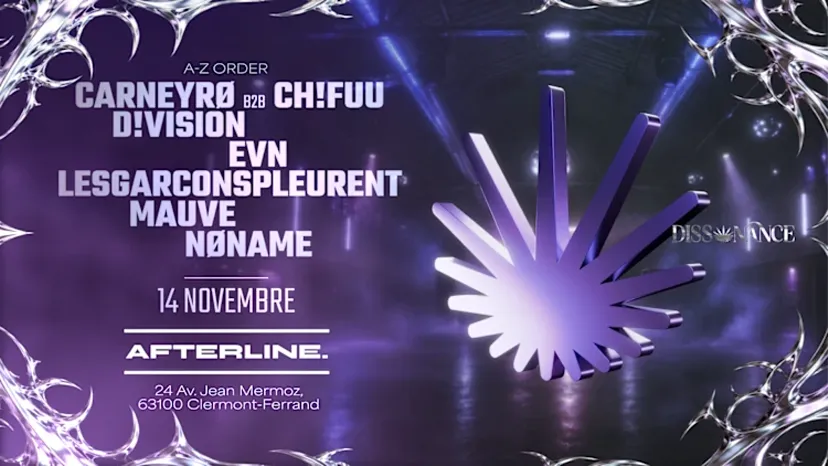 Afterline Dissonance Birthday sam 14 nov Afterline Dissonance Birthday sam 14 nov